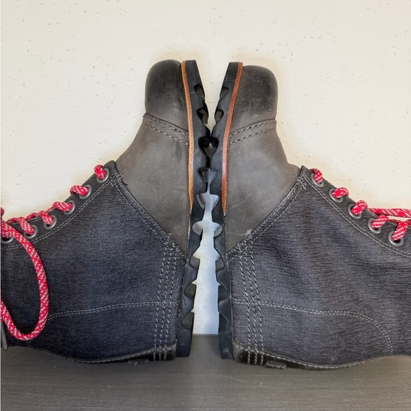 Sorel PDX Wedge Boots Gray Canvas Leather Women's Shoes Size 8.5 - Picture 4 of 8